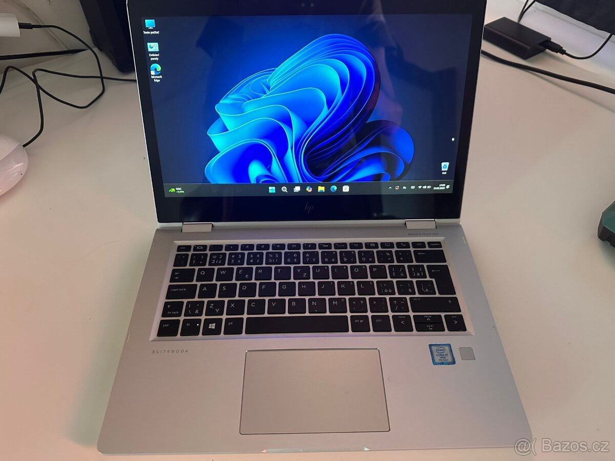 Starší notebook 14" HP Elitebook x360, i7 7600U, 8GB, SSD 2