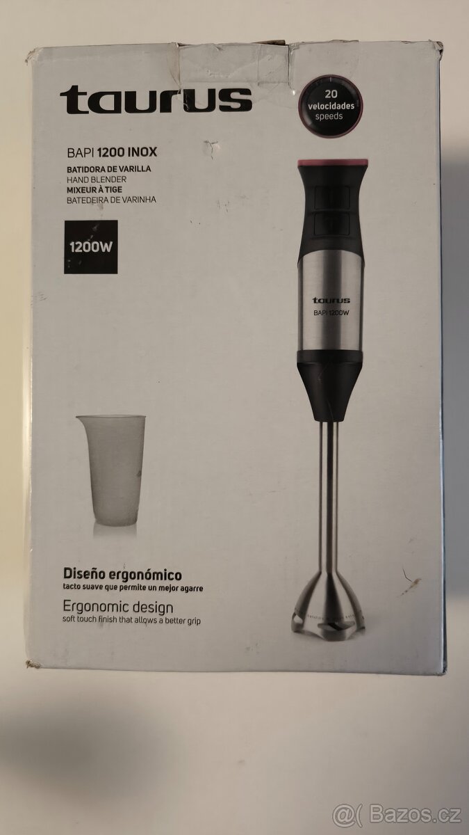 Tyčový mixer Taurus BAPI 1200 INOX, nepoužívaný