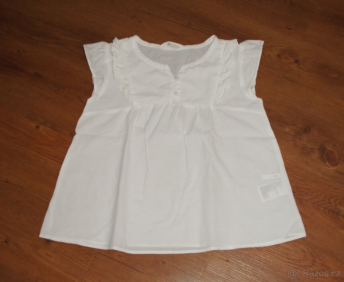Bílý top H&M - vel. 140