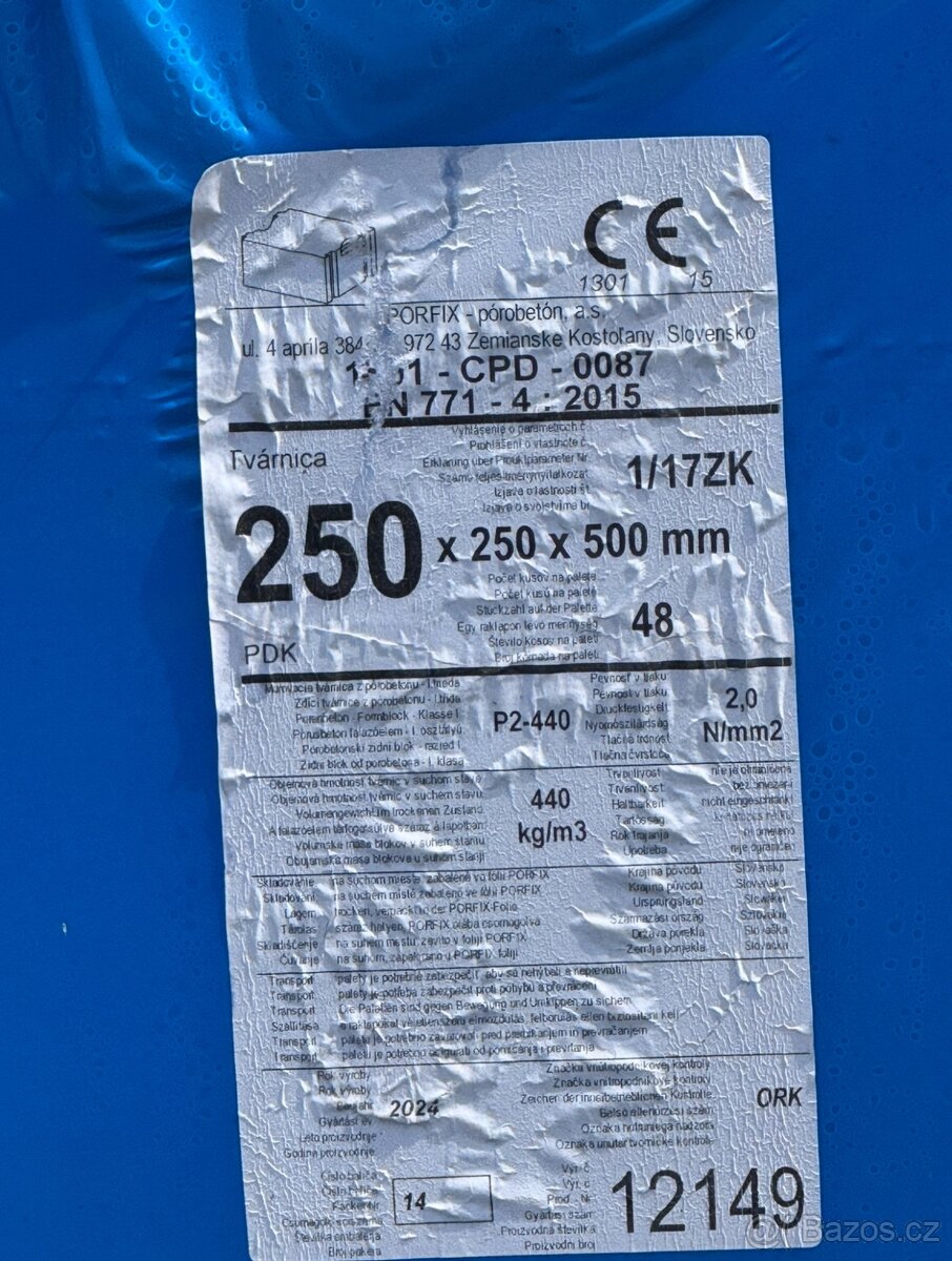 Porfix 250x250x500