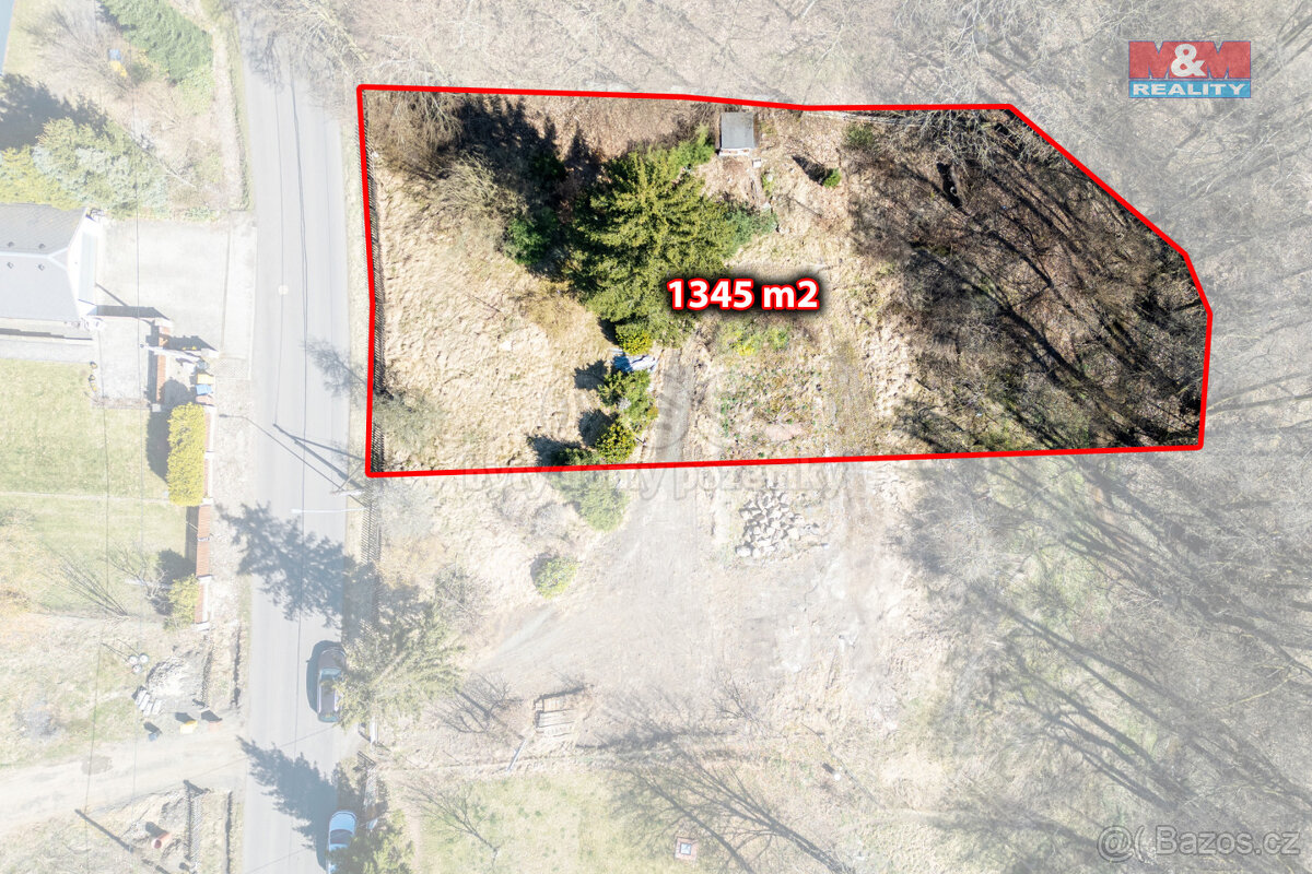 Prodej pozemku k bydlení, 1345 m², Bor u Sadova.