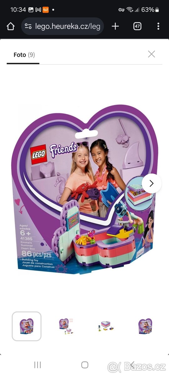 LEGO Friends 41385 Emma a letní srdcová krabička,a další kra