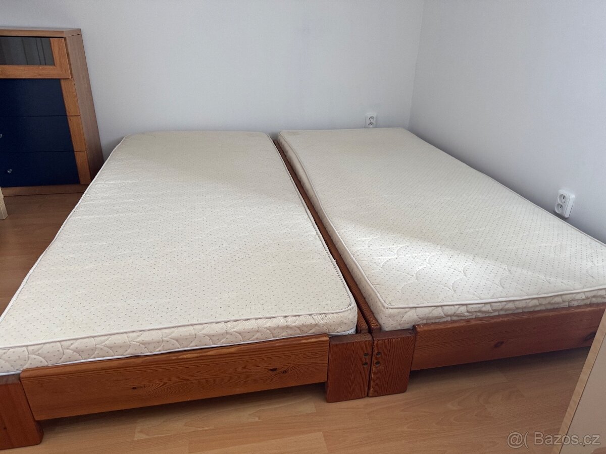 Dřevěné postele 90x200