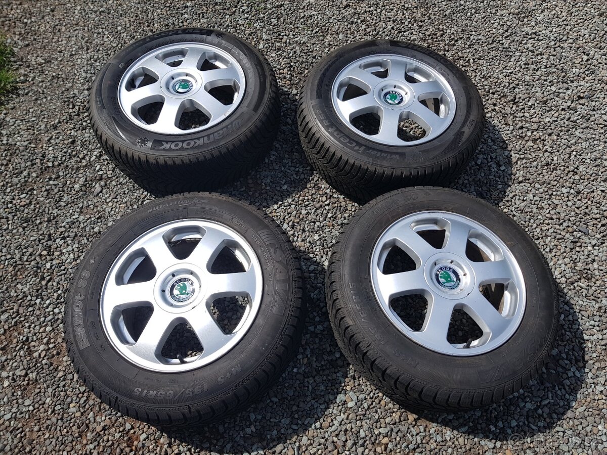 Alu kola Škoda Octavia 1 - Nové zimní pneu 195/65 R15