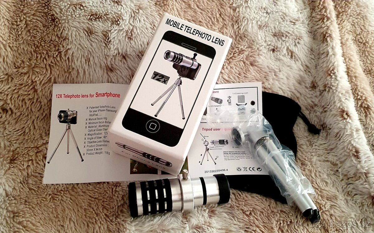 Objektiv pro mobilní telefon 12x