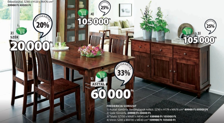 Prodám set masivního akáciového nábytku JYSK Fredericia