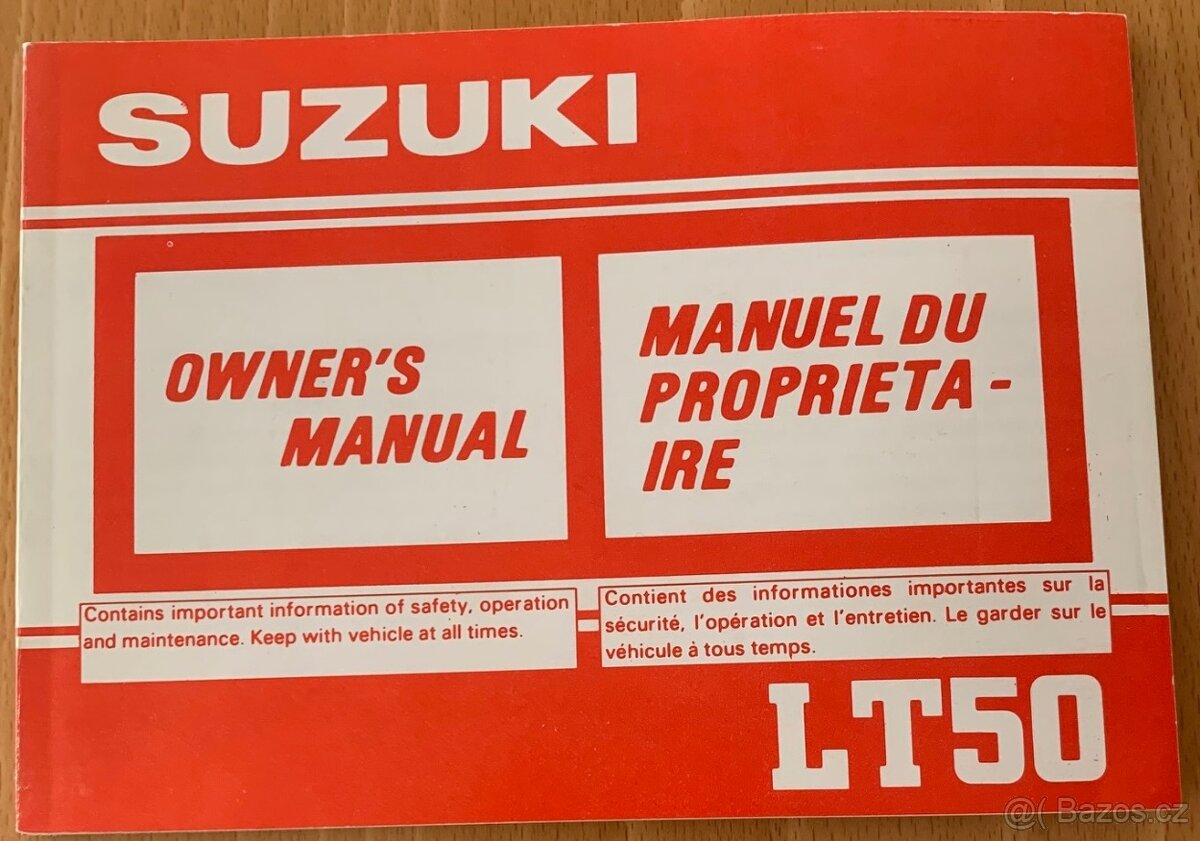 Manuál SUZUKI LT50, 90. léta
