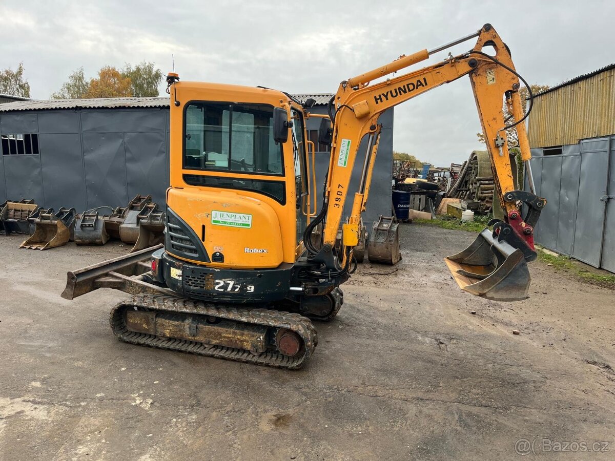 Prodám bagr Hyundai Robex R27Z-9, r.v. 2016, 4147 Mth