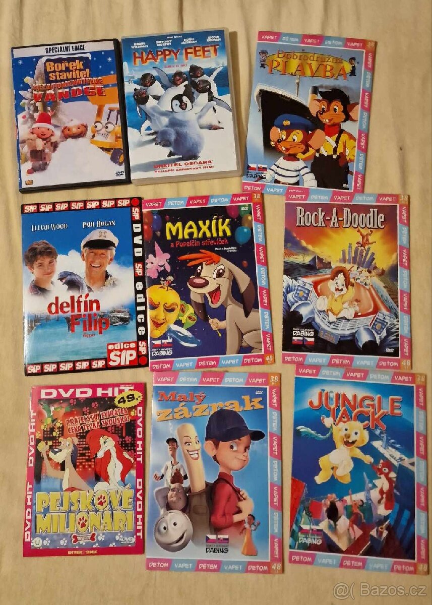 DVD a CD - filmy, pohádky a další
