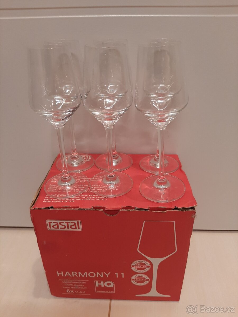 sklenice, skleničky, 6 kusů, 11,5 cl