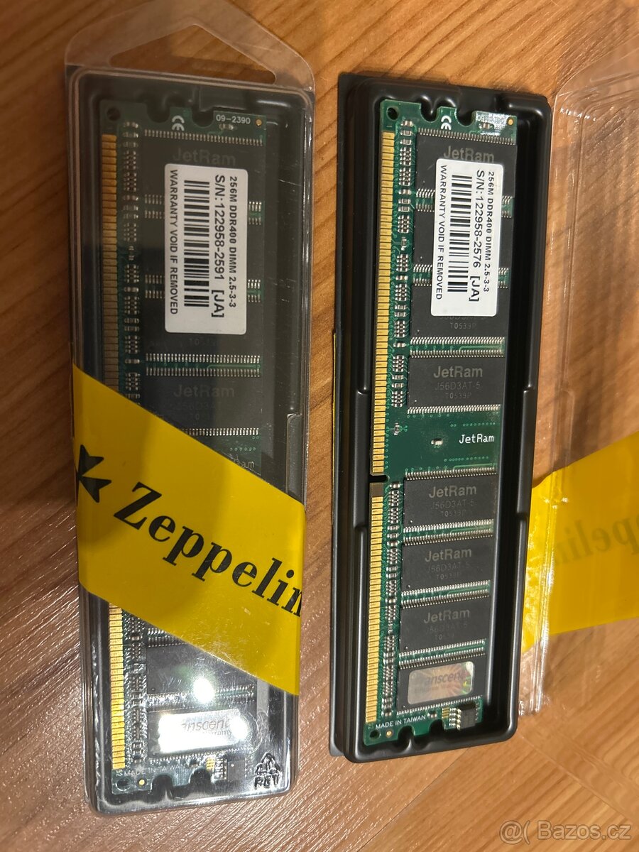 2x Paměť 256M DDR400 DIMM