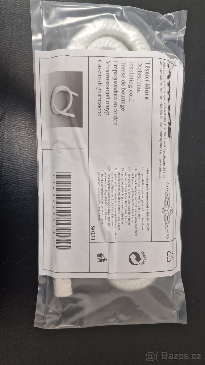 ATMOS - Těsnící šňůra 14x14 mm - S0231