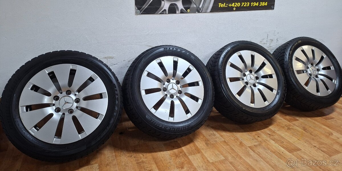 Alu kola R16 5x112 Mercedes + zimní pneu 205/55/16 MO