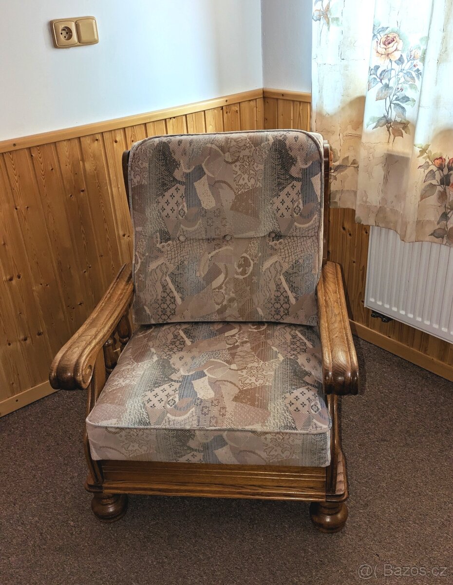 Křeslo rustikální, dva kusy