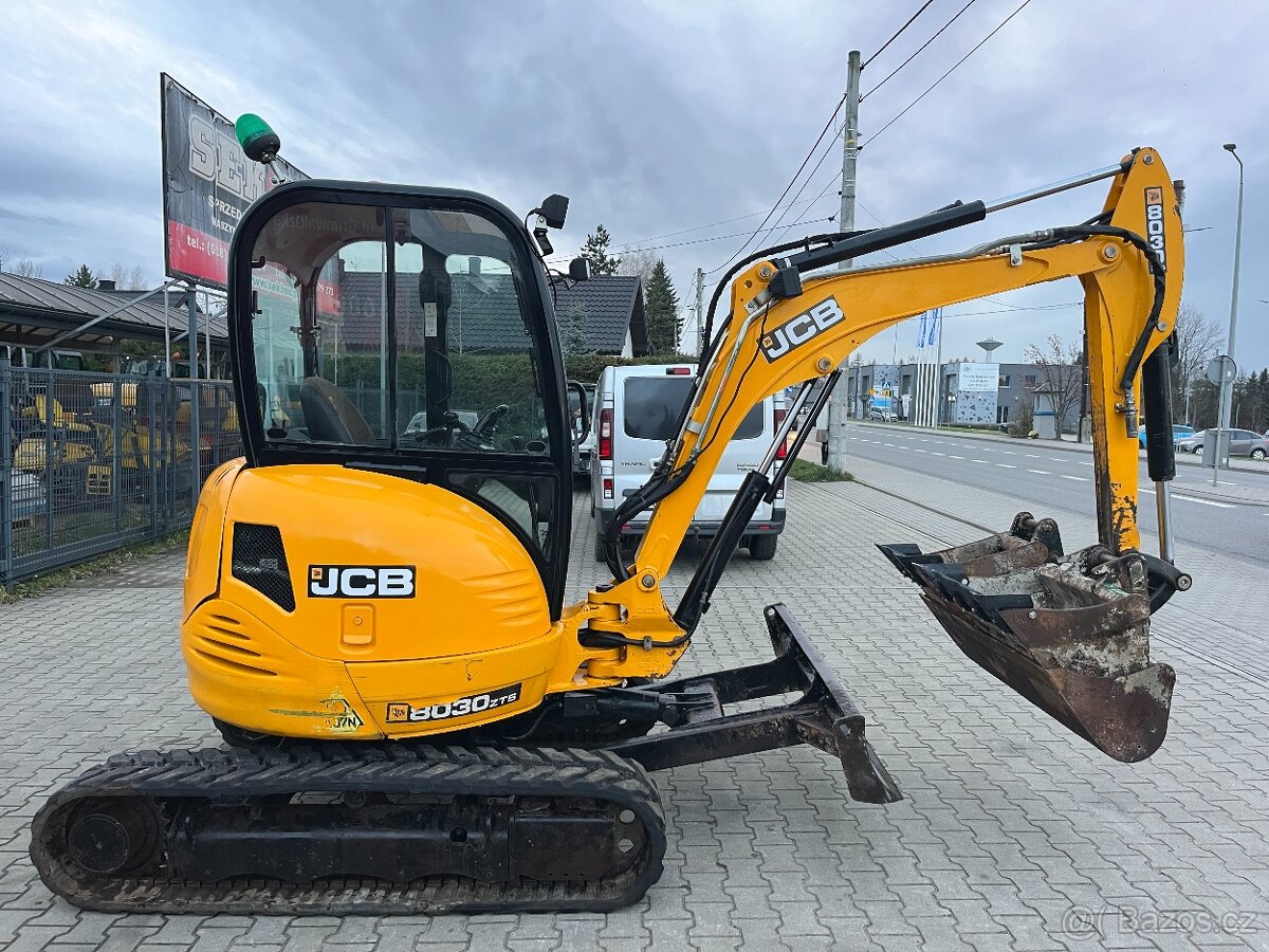 Minibagr minirypadlo JCB 8030 ZTS, Kubota Yanmar, 2018 rv