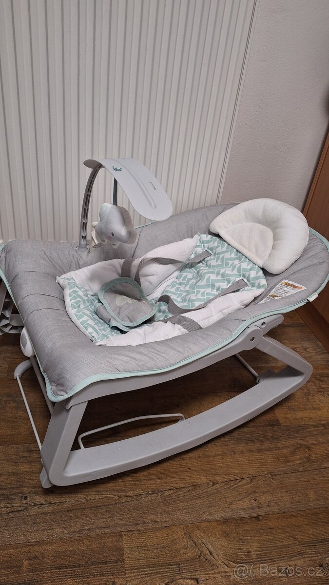 Ingenuity houpátko vibrující 3v1 Keep Cozy Weave 0m+