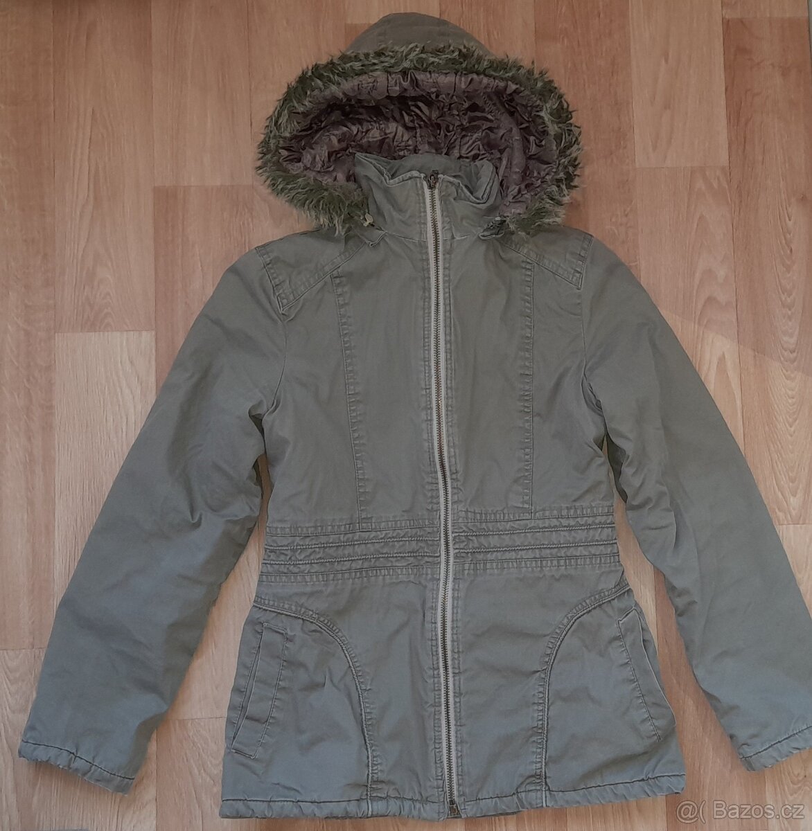 Khaki bunda, kabátek vel. 152 - 158