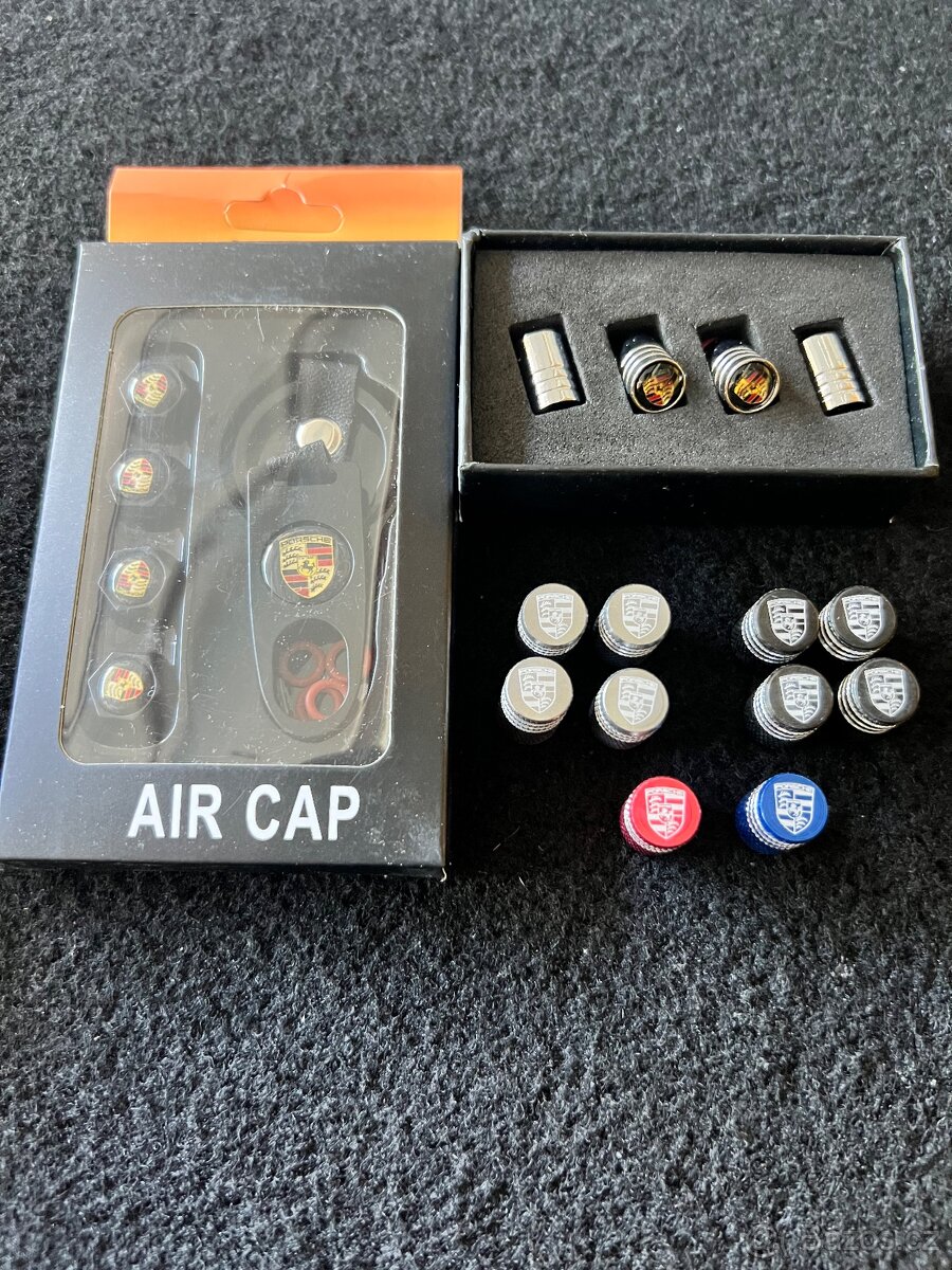 Porsche čepičky na ventilky 6 variant