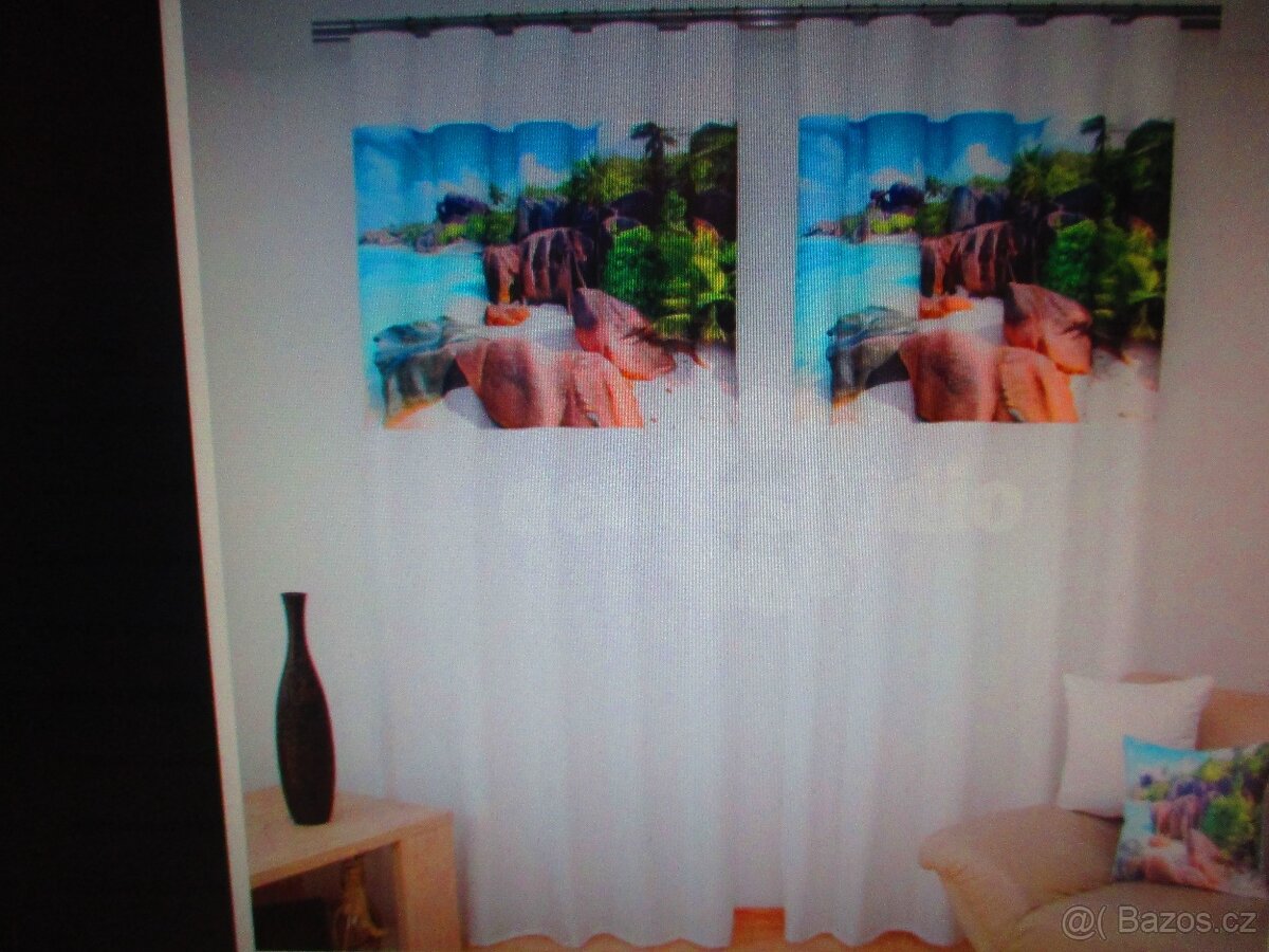 luxusní 3d Závěs.délka 250 šíře 2x160