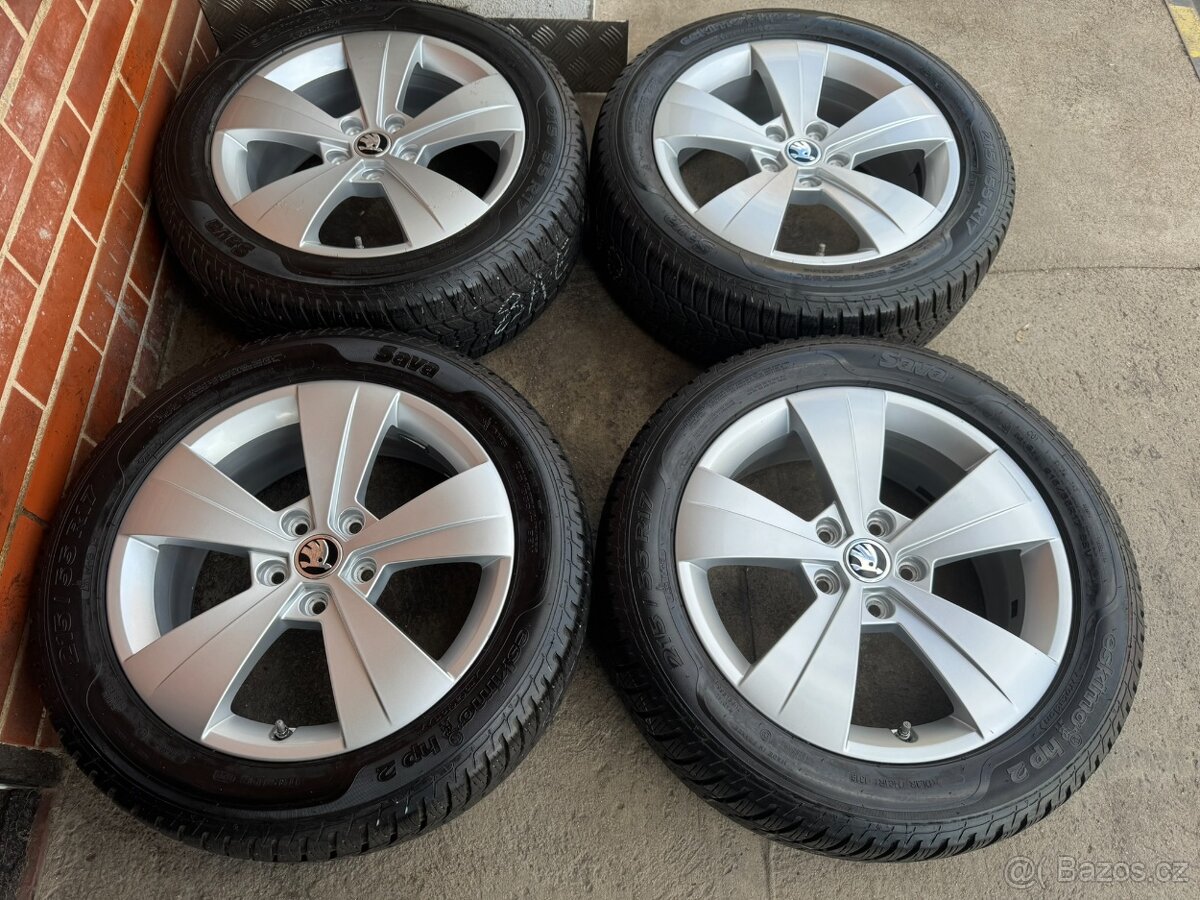 Alu 17" 5x112, škoda TRITON zimní 90%, pěkné, SUP3