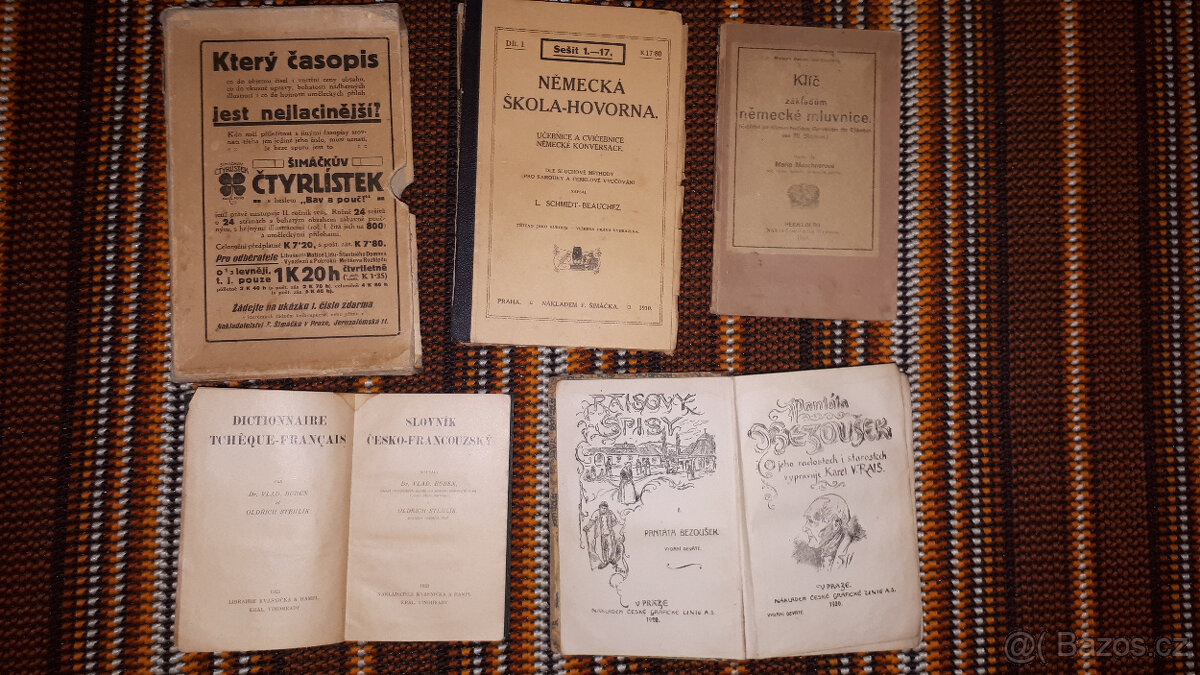 Německá škola hovorna 1910, Pantáta Bezoušek 1920, atd.