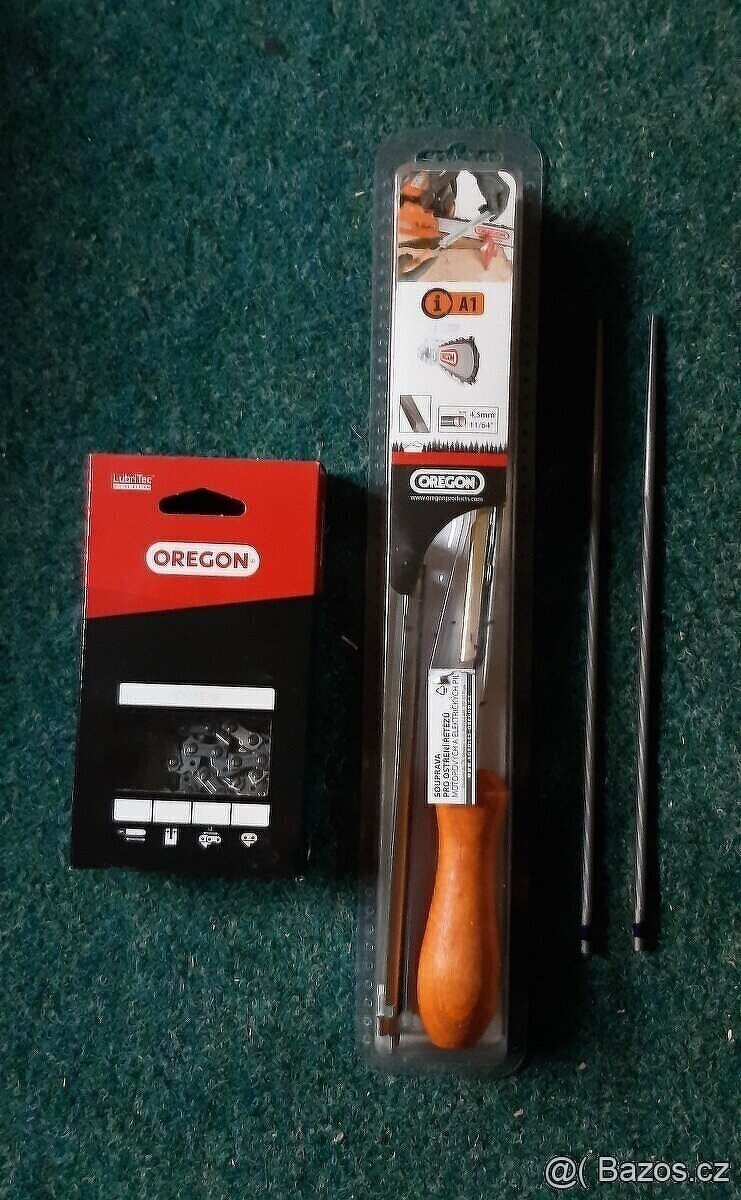 SADA PILOVÉHO ŘETĚZU OREGON A ŠABLONY NA OSTŘENÍ
