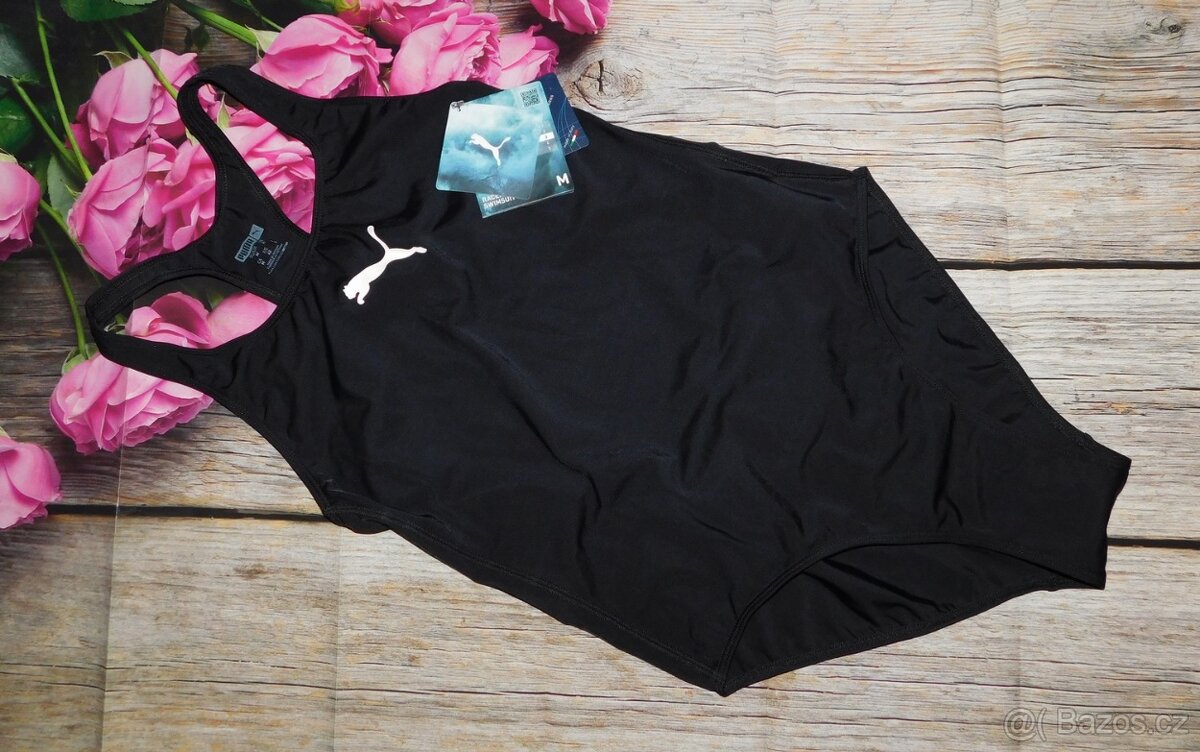 Dámské jednodílné černé sportovní plavky Puma