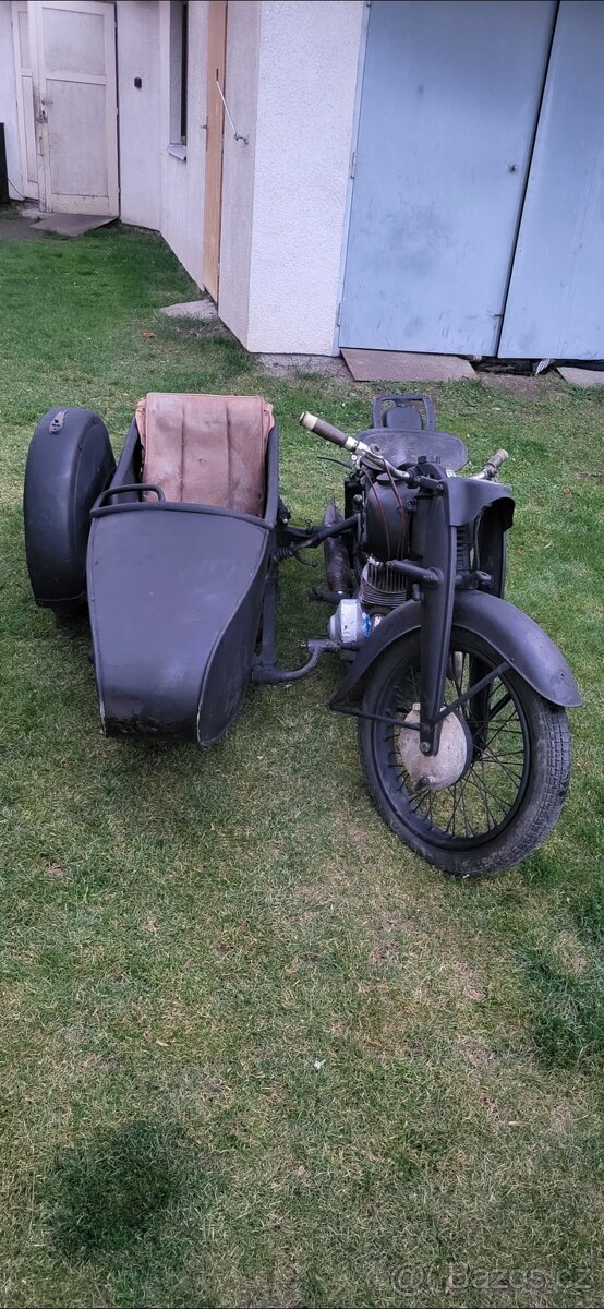 Dkw nz 500 Sidecar gelande stoye