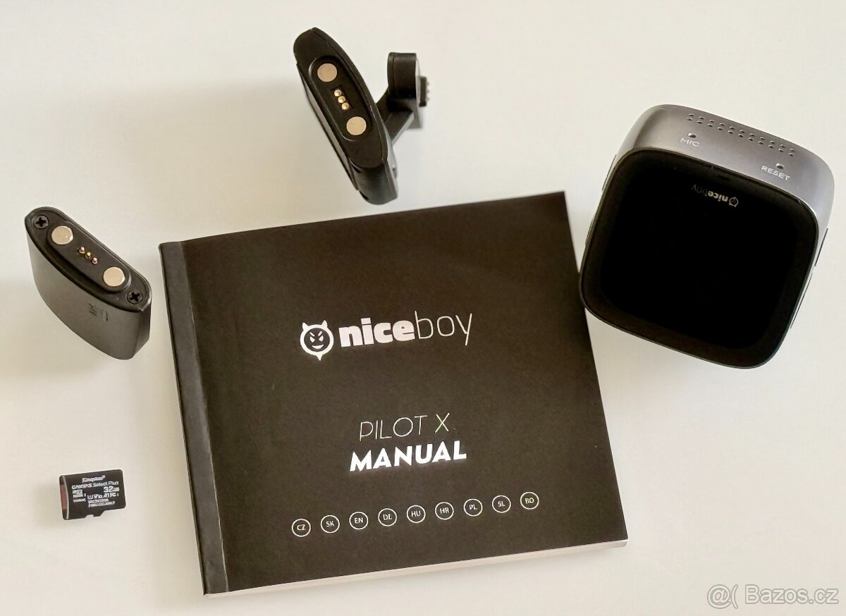 Niceboy Pilot X + GPS modul (Full HD) + karta Kingston 32GB