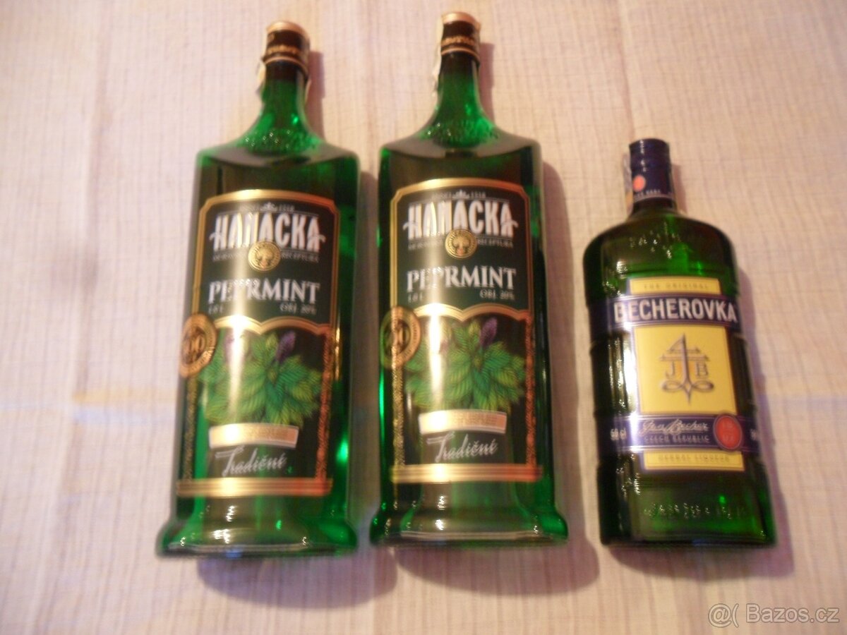 Hanácká Peprmint tradiční , Becherovka .