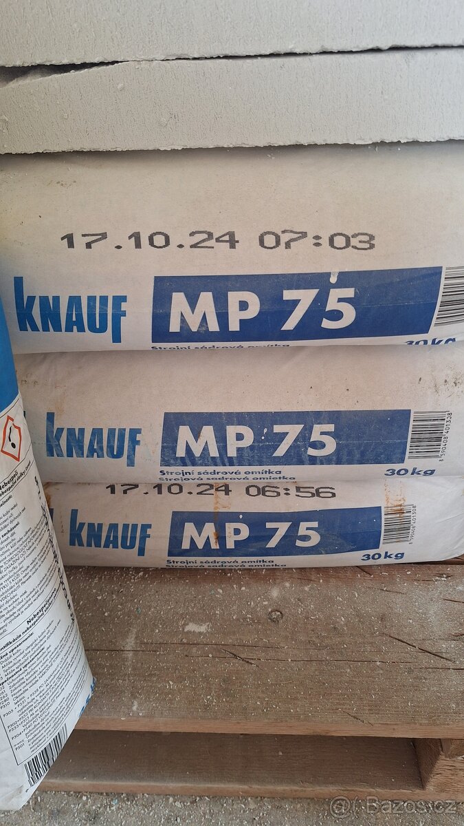 Sádrová omítka Knauf mp75 30kg + zdarma apu lišta