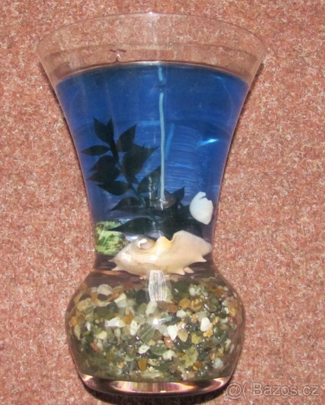 Gelová svíčka, váza