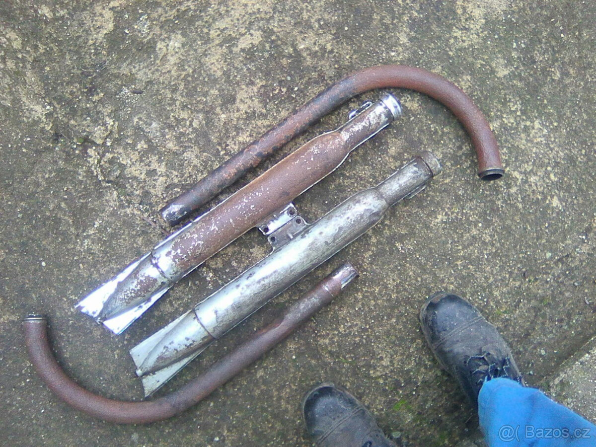 Jawa-čz 175/356- výfuky rybiny/doutníčky s koleny,válec 125