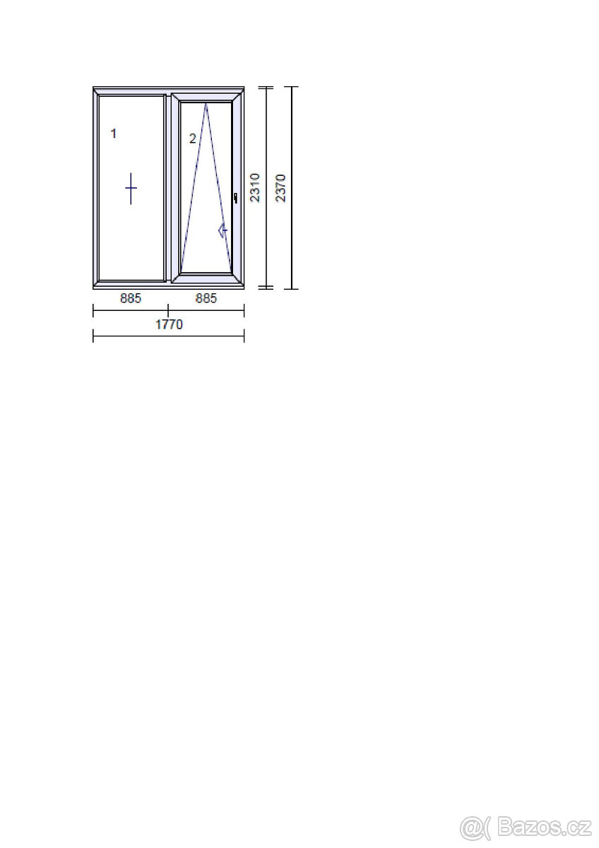 plastové posuvné dveře - bílá barva