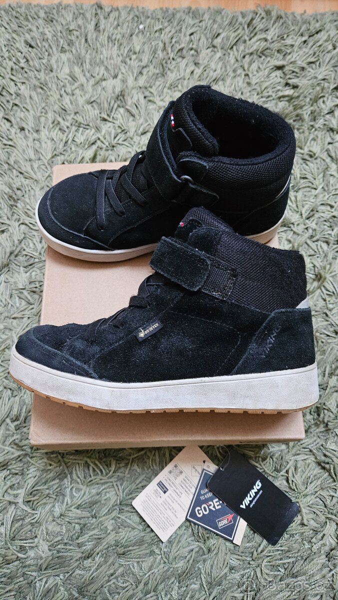 Kožené zimní boty VIKING vel. 34 s GORE-TEX