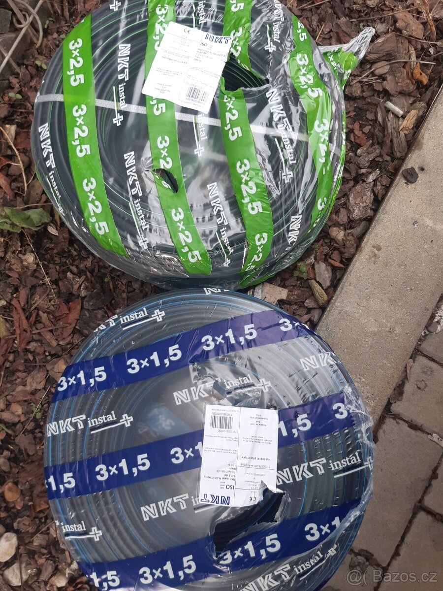 Kabely cyky J 3x1,5/ 3x2,5