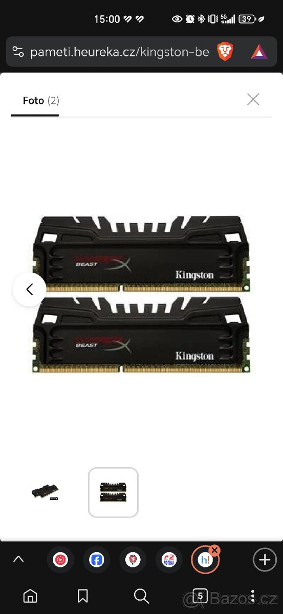 Kingston beast 2x4gb ddr3