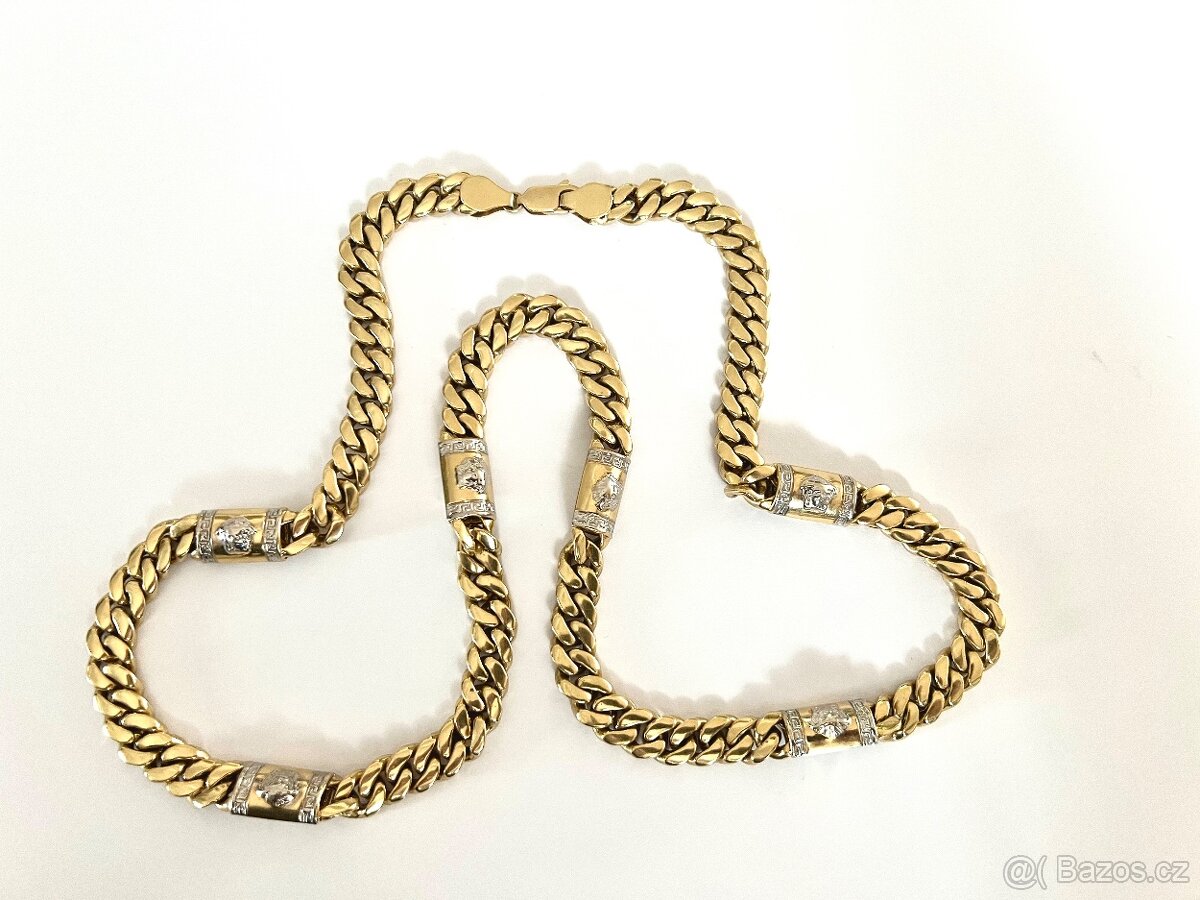 Zlatý řetěz 62,75 g, zlato 585 (14 kt), 71 cm