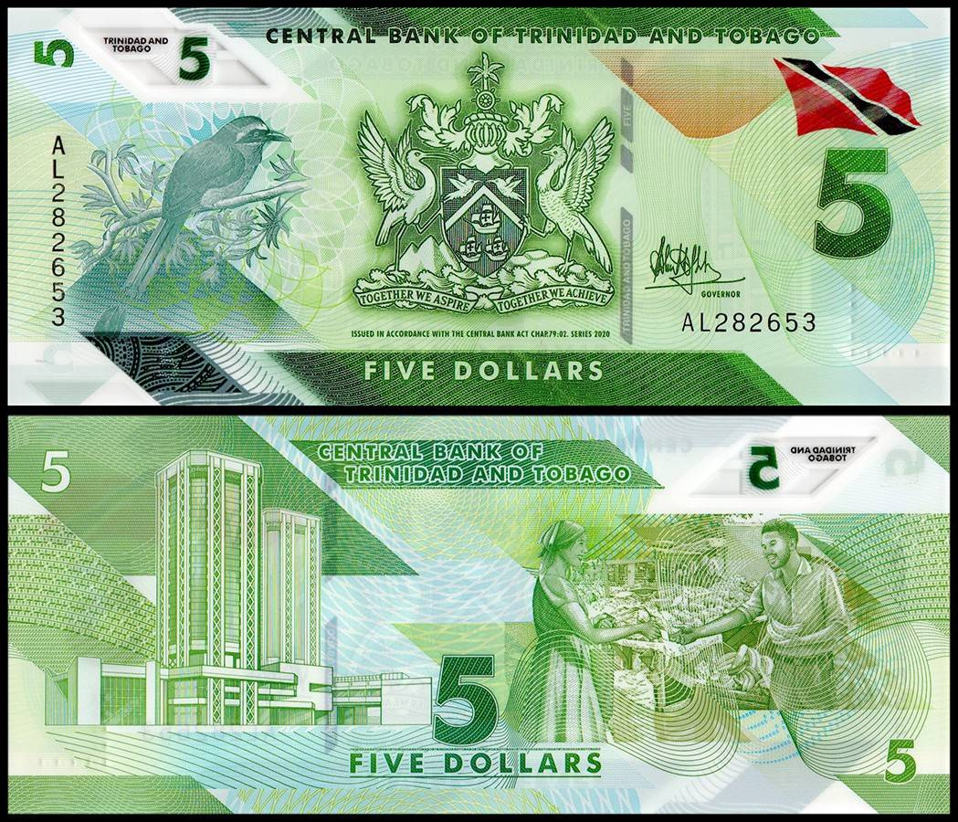 Trinidad a Tobago - 5 Dolarů bankovka, 2020, UNC
