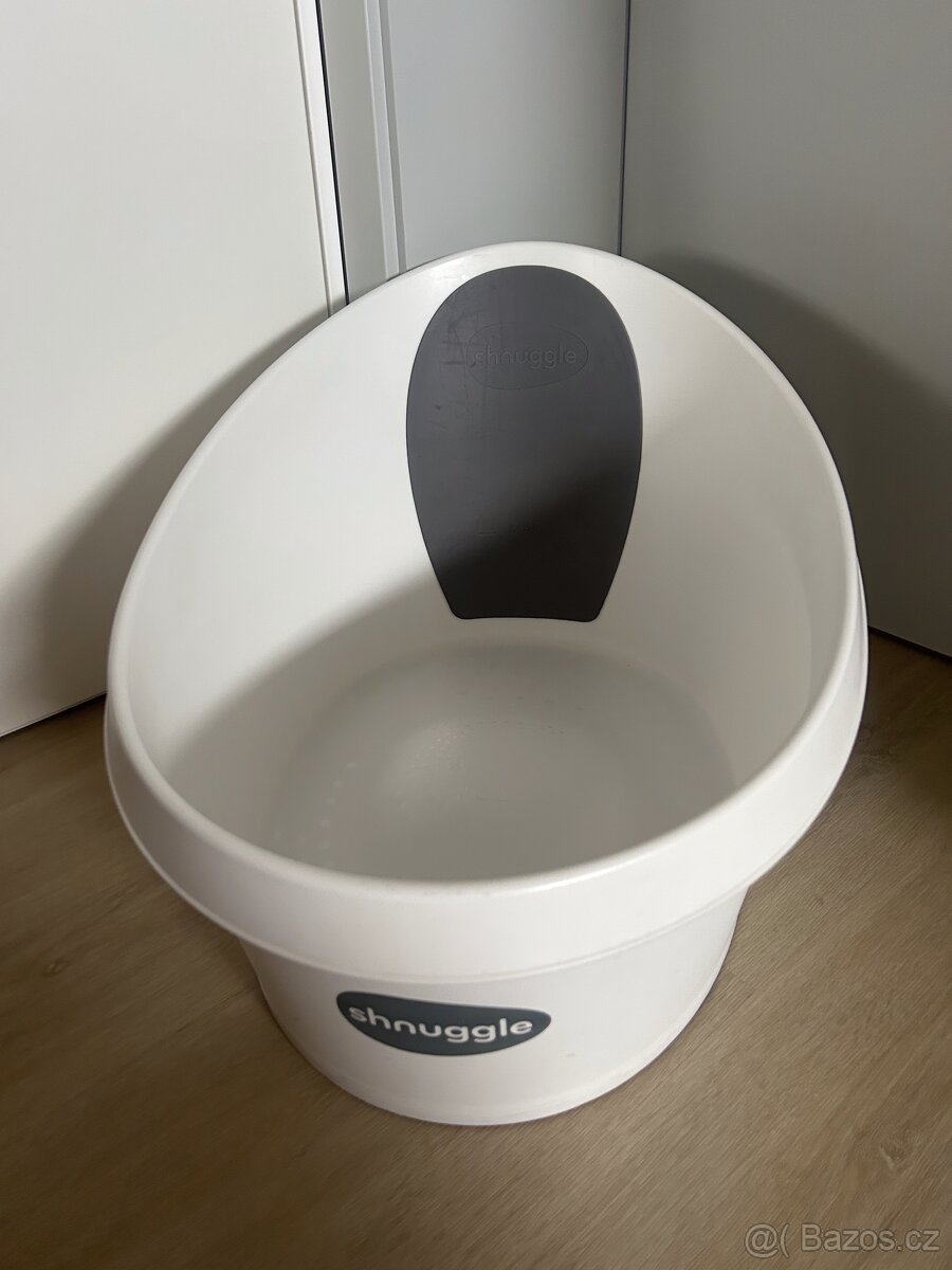 Shnuggle Vanička Toddler bílá se světle šedou opěrkou