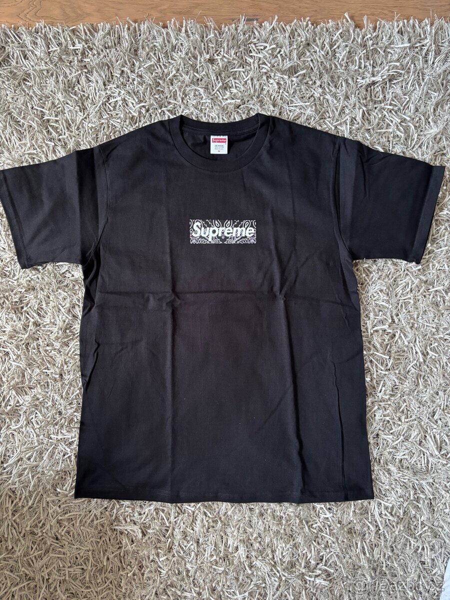 Tričko Supreme Black White