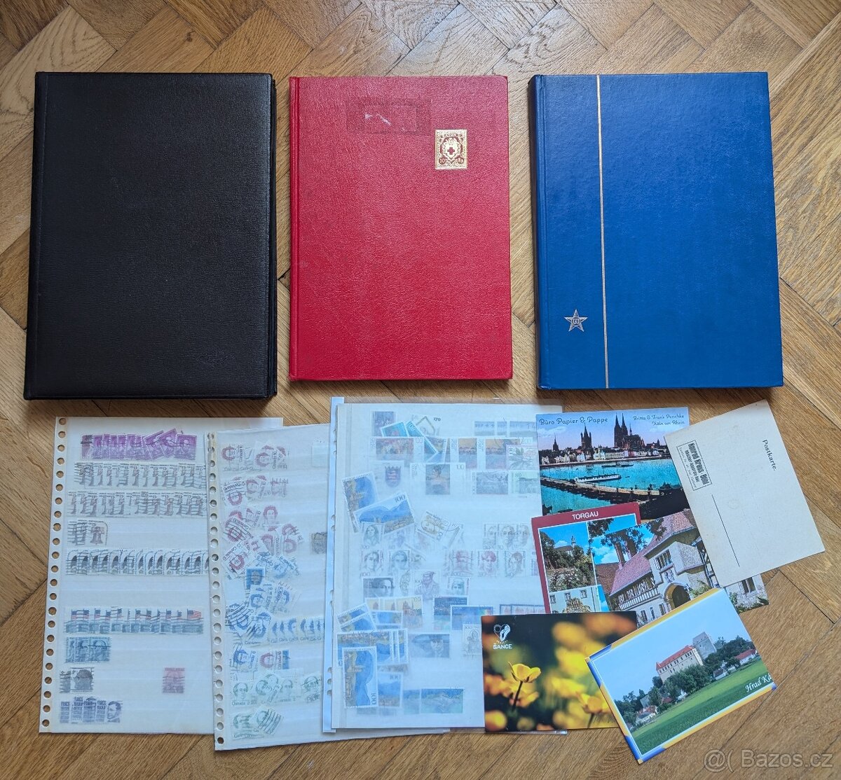 Poštovní známky (usa, Dánsko, Švédsko a jiné)