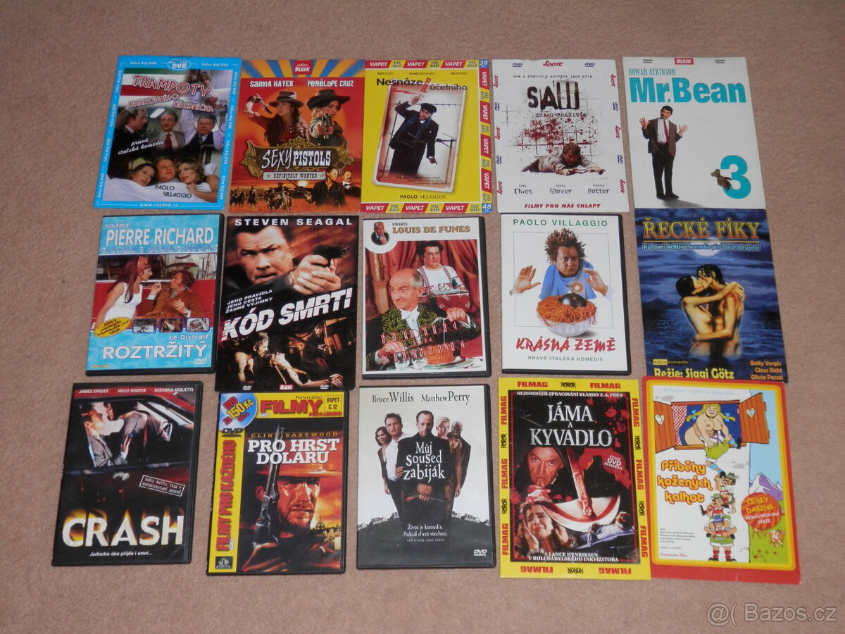 Originál DVD filmy po 15ti kusech