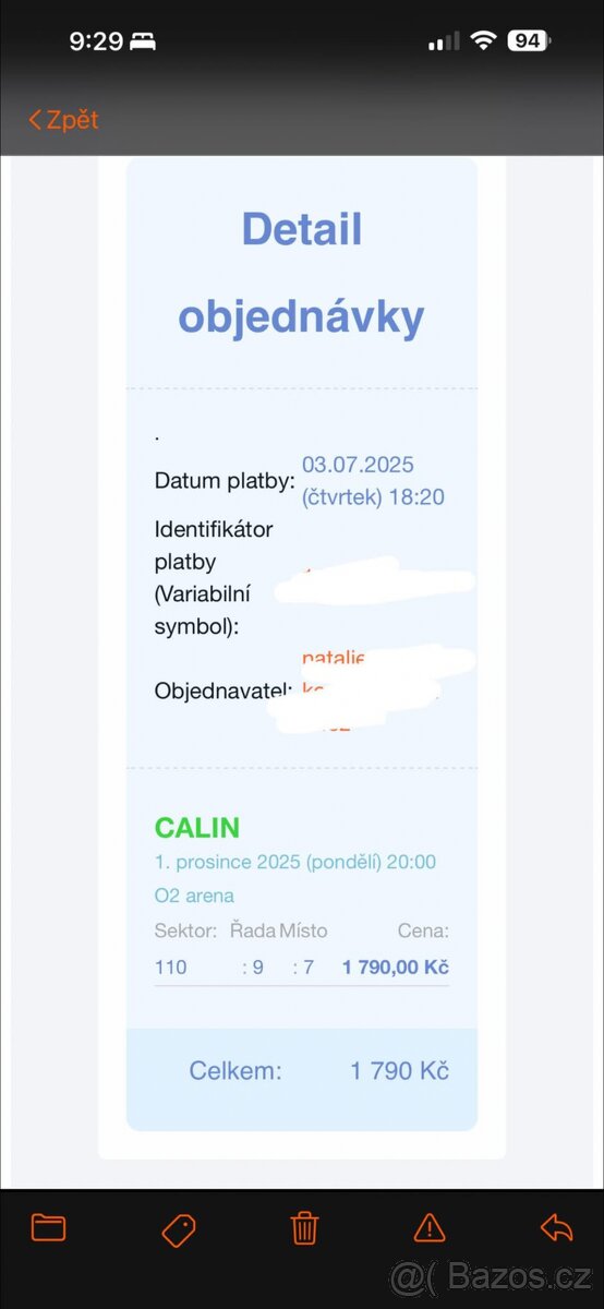 CALIN 1.12.2025 O2 ARÉNA