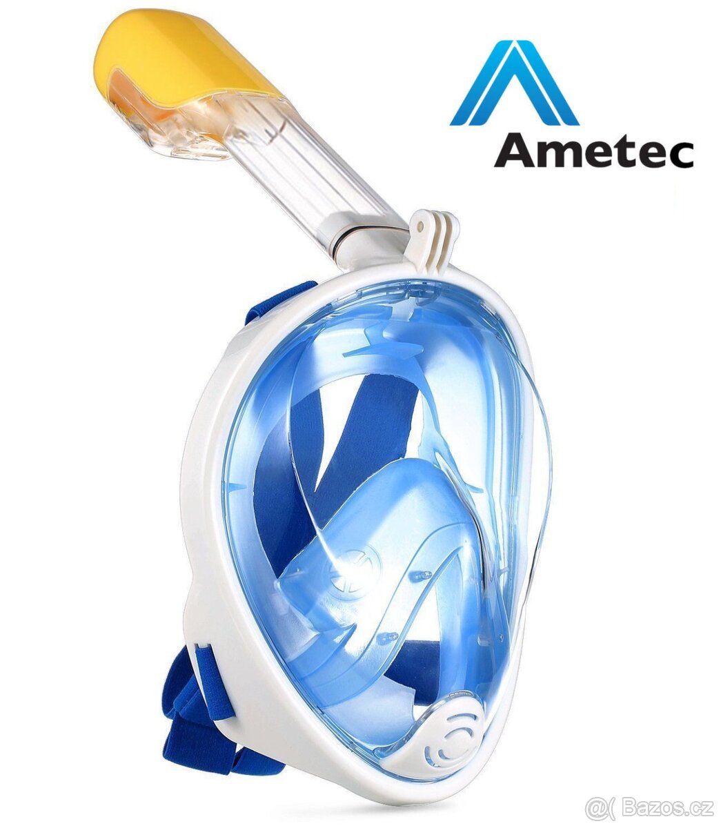 Nová celoobličejová potápěcí maska Ametec - modrá
