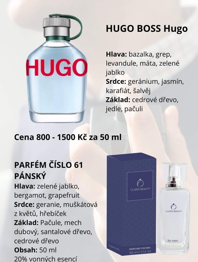 Parfém č. 61 ( inspirace Hugo Boss - Hugo )