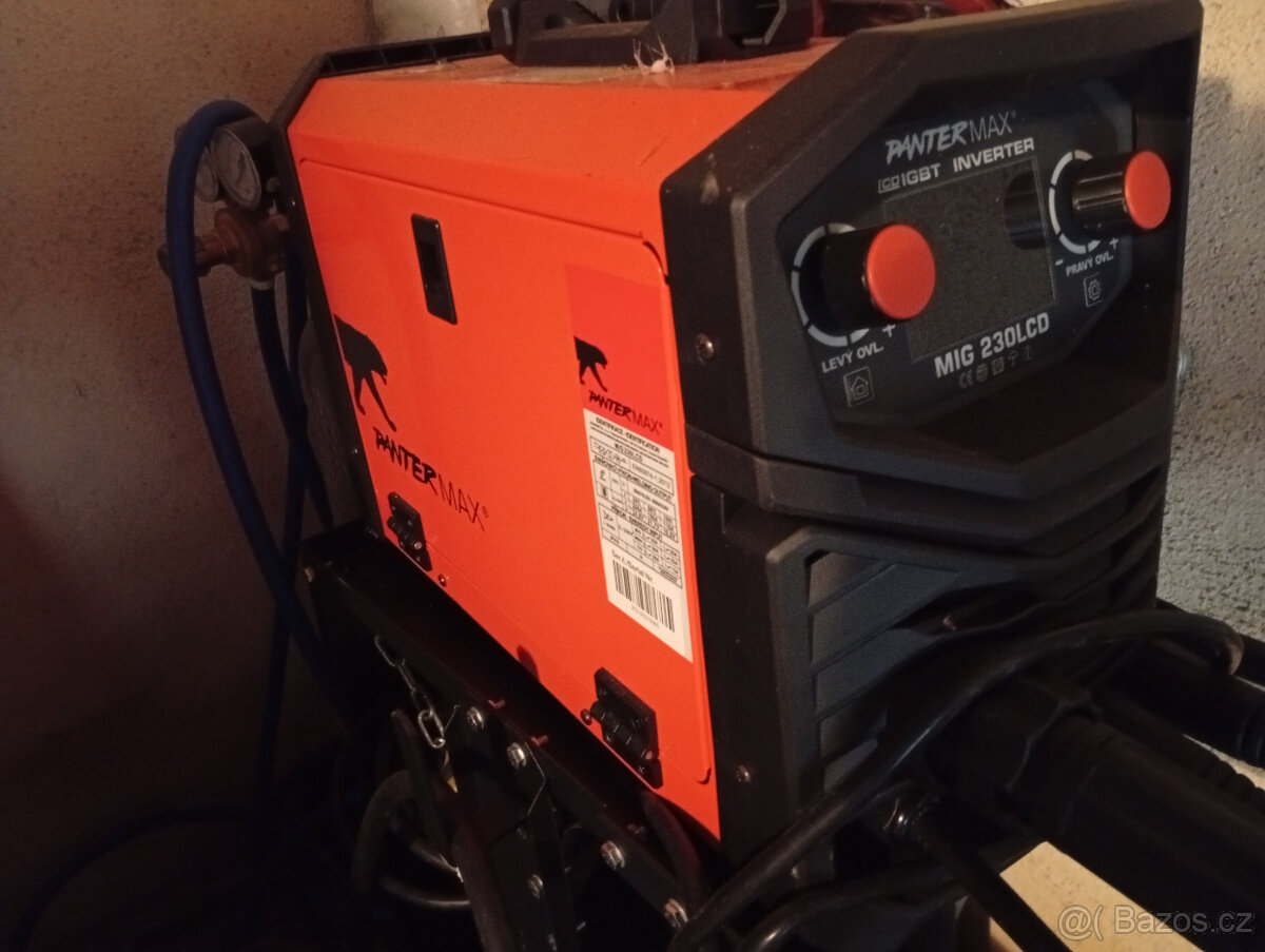PANTERMAX MIG230LCD inv.svářečka MIG/TIG/MMA SET5 VÝHODNĚ