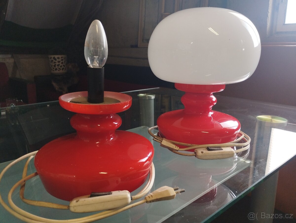 Retro lampy sklo