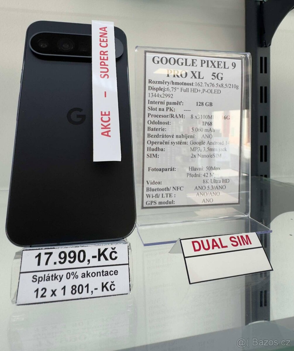 Google Pixel 9 Pro XL, Nový, 128GB