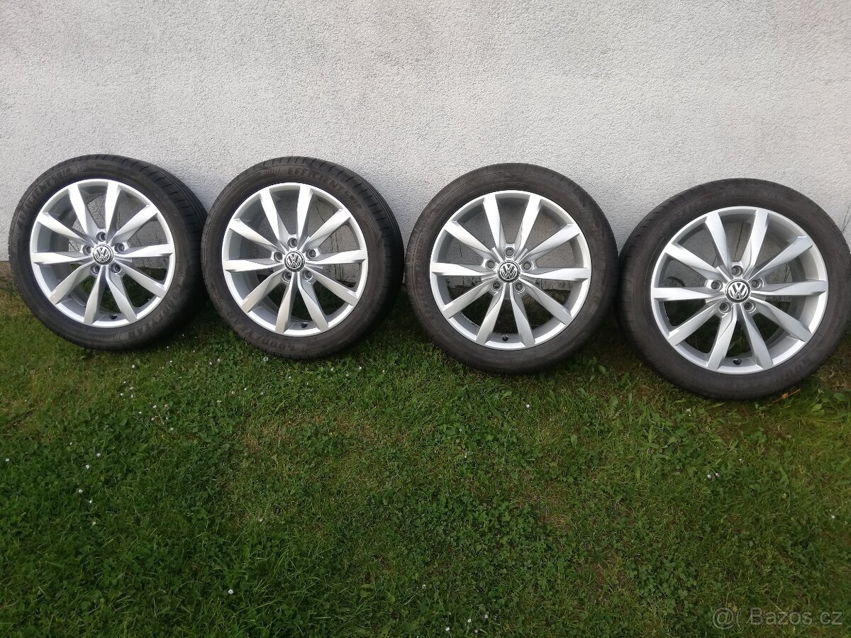 alu VW Golf 7 letní 205/50/17 ,alu VW Dijon 17" 5x112